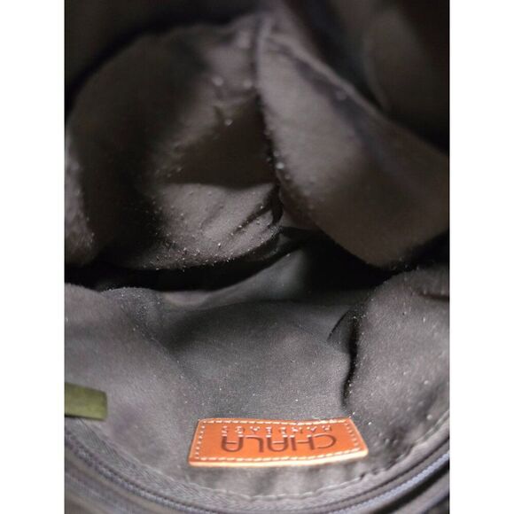 Chala Brown Faux Leather Crossbody Bag With Fox Charm & Zippered Pockets boho - Picture 11 of 12